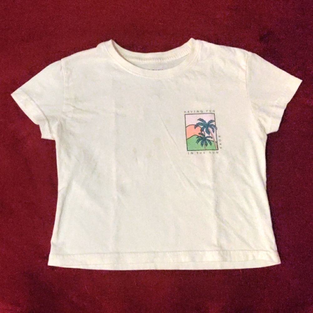 White tropical top shirt